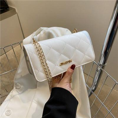 Girls Bag Summer Bag New Hand Carrying Fashion Lingge Chain Messenger …